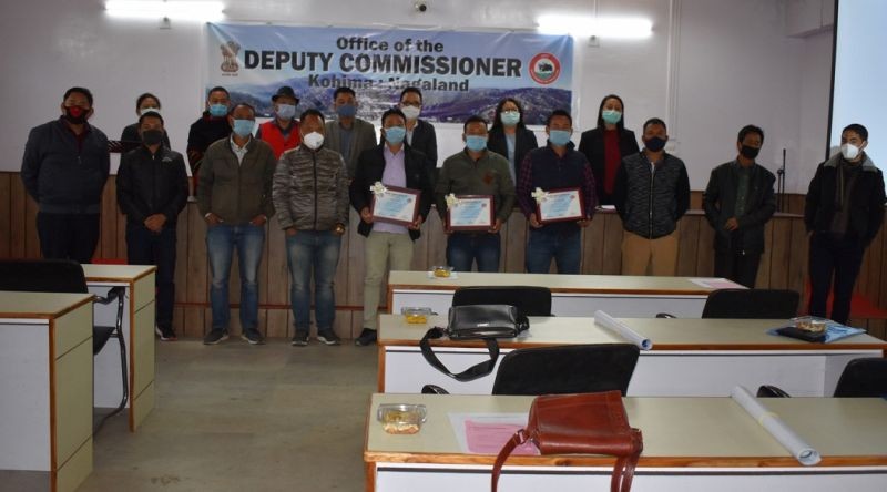 District Level Coordination Committee quarterly review meeting held in Conference Hall of Deputy Commissioner Office Kohima on November 25. (DIPR Photo)